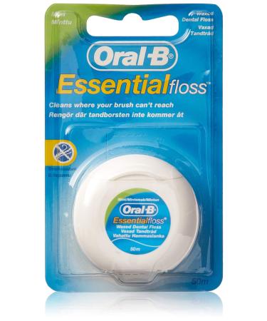 Oral-B Mint Essential Floss | Waxed Dental Floss (Pack of 6)