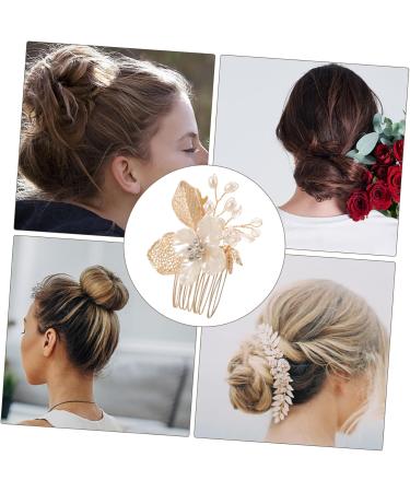 HAPINARY Gold Leaf Side Comb Decorative Hair Combs Hair Comb Clips Hair Accessories for Girl Headpiece Leaf Hair Comb Womens Headpiece Hair Accessories for Women Bride Headpiece - Buy Online on GoSupps.com
