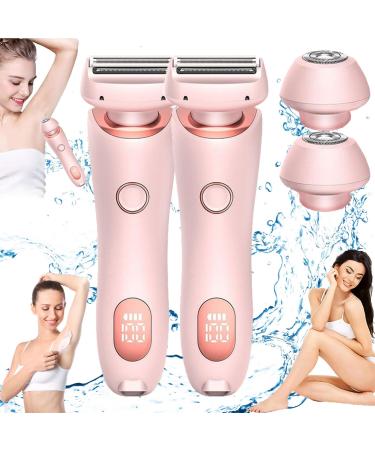 Duskofficial Razor Dusk Razor for Women Glide Pro 3.0 Razor Dusk Glide Pro 3.0 Shaver Dusk Shave The Glide Pro 3.0 Razor Dusk Dusk Official Electric Razor Wet & Dry Shaver (2Pcs-Pink)