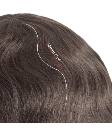 Lordhair Men's Wig - Natural Real Hair Toupet 0.08mm V-Looped Skin Base Thin Hair Replacement System (20x25cm) - Buy Online on GoSupps.com