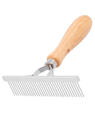 GROOM PROFESSIONAL Wooden Perth Pin Undercoat Rake for Dogs - Dog Grooming Rake for Deshedding - Perfect for Brushing Out Long/Double Coated Breeds - Longer Teeth for Effective Grooming