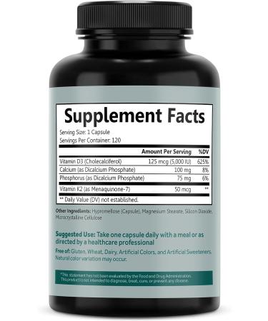 Bliss Serenity Vitamin D3 K2 5000 IU with MK-7 - 120 Vegcaps - Ultimate Absorption Formula - Buy Online on GoSupps.com