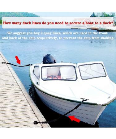 Bling Bling Bungee Dock Line Mooring Rope 3.5 ft Black 2 Pack - Secure Your Boat with Style - Buy Online on GoSupps.com