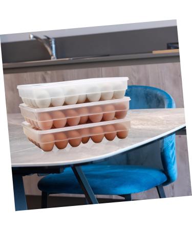 GLEAVI 34 Egg Preservation Box Egg Holder for Fridge Eggs Refrigerator Crisper Plastic Egg Tray re-usable - Buy Online on GoSupps.com
