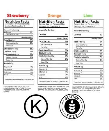 Simple Mixes Natural Gelatin Variety Pack - Strawberry, Orange & Lime - 3.1 oz (6 Pack) - Buy Online on GoSupps.com