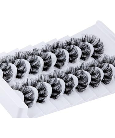 Leipple 8D Mink False Eyelashes - 8 Pairs Natural Waterproof Reusable Lashes | Faux Mink Eyelashes (QZ-35) - Buy Online on GoSupps.com