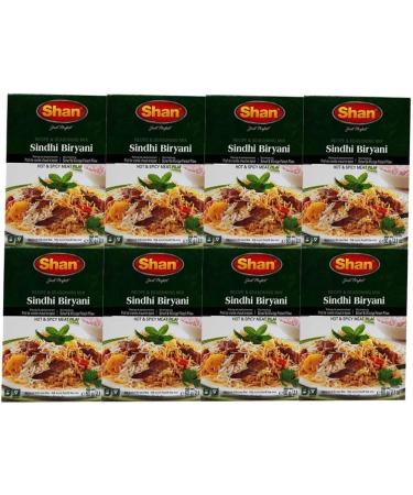 Shan Mix Sindhi Briyani Masala Powder Recipe And Seasoning Mix Healthy And Tasty Pakistan Origin 60 Gram (Pack of 8) - Buy Online on GoSupps.com