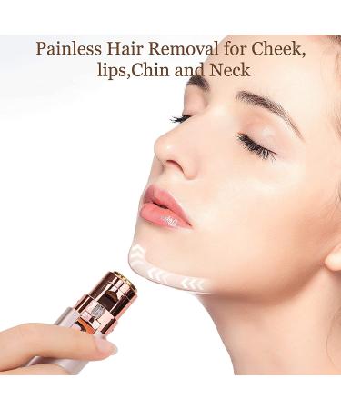 2-in-1 Wet & Dry Facial Hair Removal for Women - Painless Eyebrow Razor with LED, Cordless & Rechargeable - Buy Online on GoSupps.com