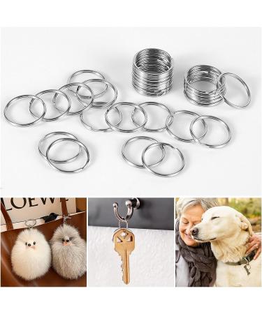 200PCS 25mm Silver Key Rings - Split Bulk Keyrings for Keychain & Crafts - Buy Online on GoSupps.com
