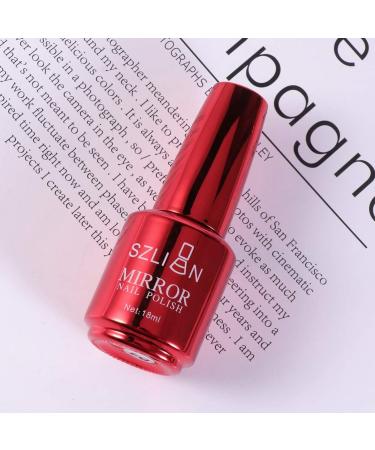 gel nail polish Metallic Mirror Effect Mirror Nail Polish for Women fingernail polish liquid mirror Holographic Nail Polish mirror nail polish Red nail foil decorations Miss flash - Buy Online on GoSupps.com