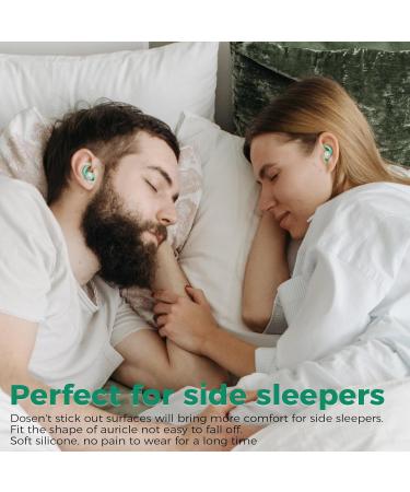 Buy Ear Plugs for Sleeping - Reusable Silicone Noise Cancelling Earplugs (2 Pairs) | Sound Blocking for Sleep Travel Study - Medium Green - Buy Online on GoSupps.com