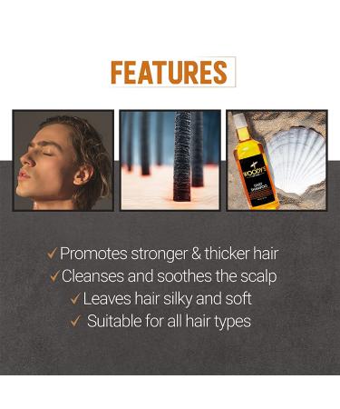 Woodys Daily Shampoo for Men New Size For All Hair Types Cleanse Hydrates Moisturizes and Strengthens With Vitamin B5 E Aloe Vera Ginger Paraben-free and Sulfate-free 32 Fluid Ounce - 1 Pack 32 Fl Oz (Pack of  - Buy Online on GoSupps.com
