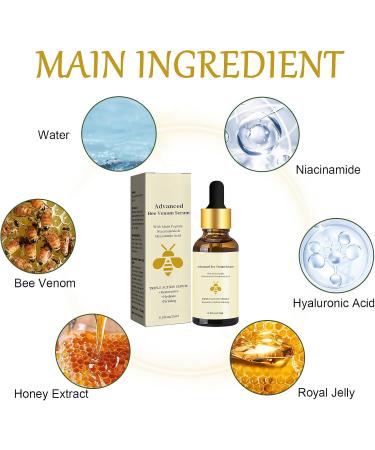 Bee Venom Serum Pure Bee Venom Face Serum Face Moisturizer For Women Bee Venom Spot Correcting Facial Serum With Multi Peptide Niacinamide & Hyaluronic Acid for Restorative Hydrating (1) - Buy Online on GoSupps.com