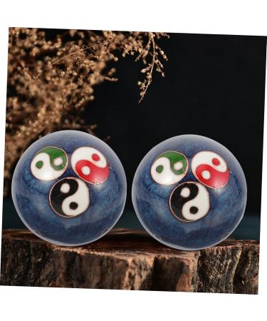 Goohochy Reusable Metal Gymnastics Massage Balls Set | Fengshui Handrolling Balls for Wrist Exercise | Cloisonne Iron Fitness Sport - Buy Online on GoSupps.com