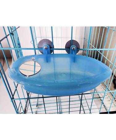 Mirrored Bird Bath for Small Parrots & Parakeets - Bathtub Shower Accessories 7.4x3.9x1.4inch - Buy Online on GoSupps.com