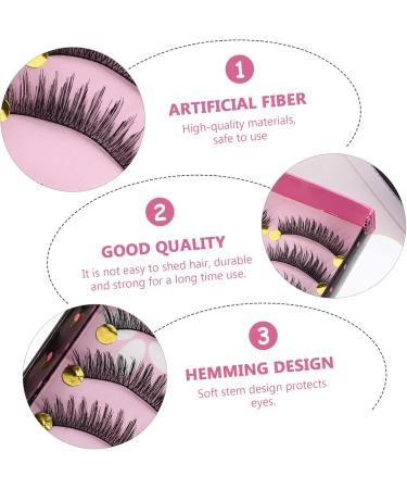 Beavorty 10 Pairs Fake eyelashes Artificial Fiber Eyelashes False Lashes Makeup Eyelashes Faux Lashes Long Eyelashes Natural Eyelashes Ladies Girls Women Lashes Miss False Eyelashes dense - Buy Online on GoSupps.com