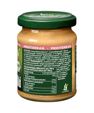 Biozentral Mediterranean Bread Spread - 6 x 125g | Vegan Gluten-Free Lactose-Free | Creamy Sunflower Seed Spread for Delicious Dishes & Bread - Buy Online on GoSupps.com