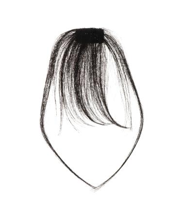 LALAFINA Bangs Wig Piece Human Hair Bangs Clip on Bangs Hairpieces Bangs Hair Clip Extension Fake Hair Bangs Mini Clips for Hair Woman Clip Hair Fringe Edge Hair Strands Women's One-piece 20x7cm Black