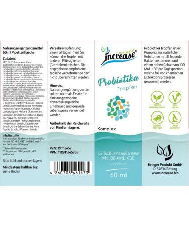 Liposomal Probiotics Complex Drops | 35 Strains 100 Billion KBE/Dose | D-Mannose & Organic Inulin | Keto MCT Oil C8 & C10 | Gastric Juice Resistant - Shop Internationally - Buy Online on GoSupps.com