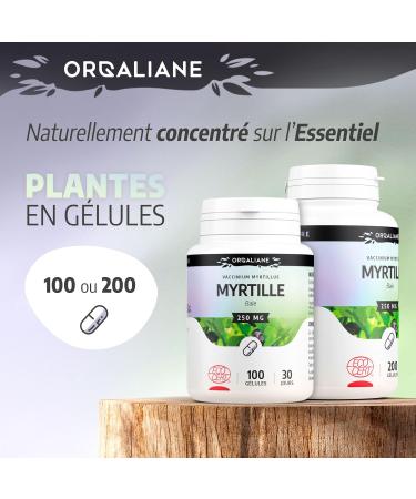 Blueberry Organic Berry 250 mg - 200 capsules - Ecocert Certified - Orgaliane - Buy Online on GoSupps.com