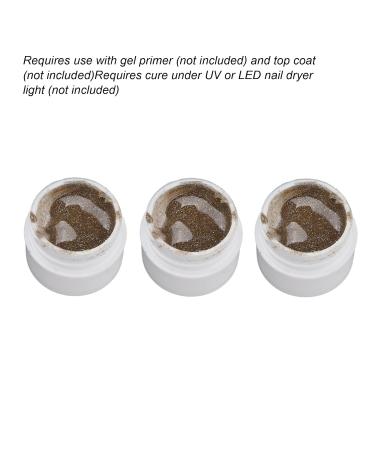 Glitter Nail Spinner Angels - Set of 3 Durable & Elastic DIY Art for Beginners - Shiny Finish 8g Gold - Buy Online on GoSupps.com