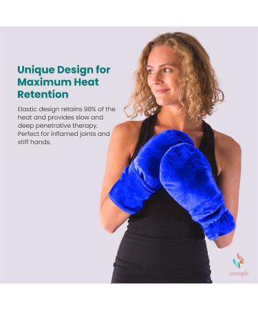 Microwavable Mittens and Heated Gloves for Arthritis Hands  Hand Warmers for Arthritis Using Moist Heat Therapy  Pain Relief for Raynaud's  Stiff Fingers & Carpal Tunnel (Blue Sapphire) - Buy Online on GoSupps.com
