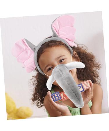 Mikinona 1 Set Elephant Headband Tail Decor Party Female Hairband Elephant Photo Props Elephant Ear Hair Wear Elephant Halloween Elephant Headdress Suite Fabric Child - Buy Online on GoSupps.com