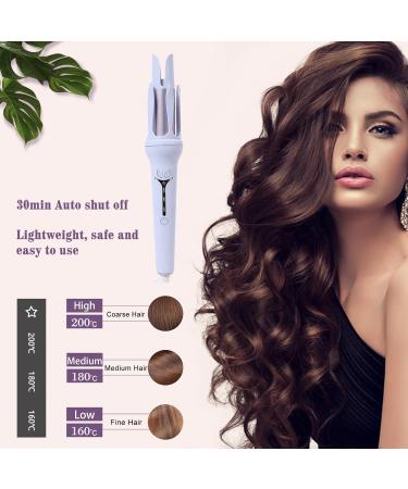 Rotating 1.25" Curling Iron by BRAND - Temperature Control Auto Shut-Off Fast Heating - Light Purple | International Shipping Available - Buy Online on GoSupps.com