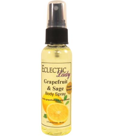 Grapefruit And Sage Body Spray (Double Strength) 2 ounces Body Mist for Women with Clean Light & Gentle Fragrance Long Lasting Perfume with Comforting Scent for Men & Women Cologne with Soft 2 Fluid Ounces (Double Strength)