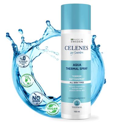 Celenes by Sweden Aqua Thermal Water - 100% Natural Thermal Water Alcohol-free Fragrance-Free Paraben-Free Safe for Babies to Adults - 150 ml