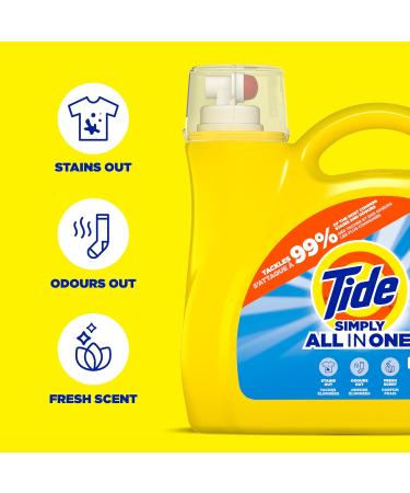 Shop Tide Simply Liquid Laundry Detergent - Refreshing Breeze 168 oz 128 Loads | International Shipping Available - Buy Online on GoSupps.com