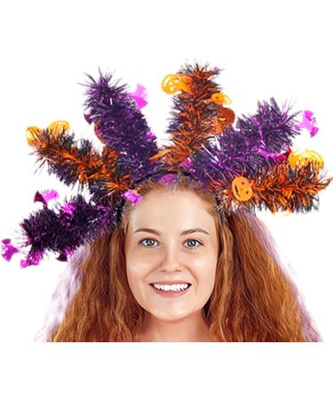 Halloween Headband | Colorful Wool Strips Halloween Costume Headbands - Halloween Headwear Cosplay Props for Favors Bat Pumpkin - Buy Online on GoSupps.com