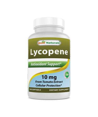 Best Naturals Lycopene Tomato Extract 10 mg 240 Softgels 240 Count (Pack of 1)