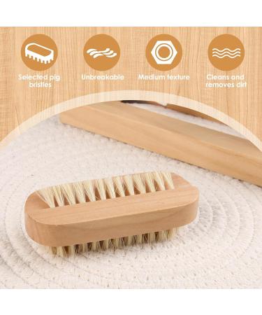 Double Sided Wooden Nail Brush for Men, Women & Kids - Hand & Foot Nails Scrubber - Buy Online on GoSupps.com