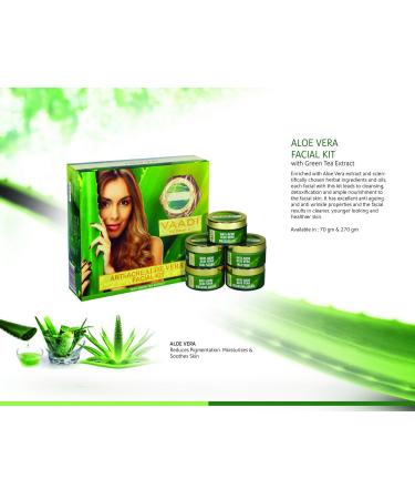 Vaadi Herbals Anti Acne Aloe Vera Facial Kit with Green Tea Extract - 270g | Natural Skincare for Clear Skin - Buy Online on GoSupps.com