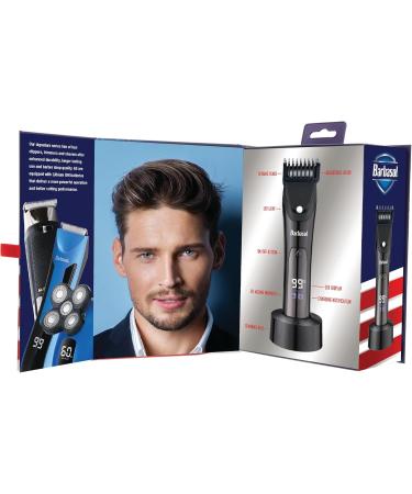 Buy Barbasol Hair and Beard Trimmer for Men - Rechargeable Hypoallergenic Blades 10-Length Settings & LED Screen | Fast International Shipping - Buy Online on GoSupps.com