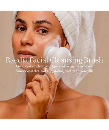 Raedia Handheld Facial Cleansing Brush - 4 Interchangeable Heads | Lightweight Water-Resistant Exfoliator for Glowing Skin | Vanity Planet Warm Grey 4-Piece Set - Buy Online on GoSupps.com