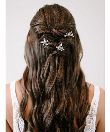 SweetV Crystal Wedding Hair Pins - Bridal Hair Accessories for Women & Bridesmaids - Buy Online on GoSupps.com