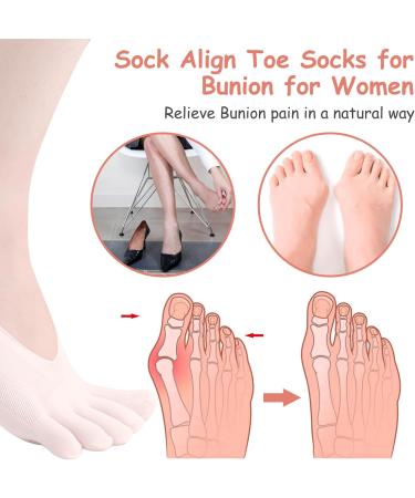 5 Pairs Five Finger Orthopedic Compression Socks | Breathable Toe Separator Socks for Women (Foot Size 9-11) - Shop Now - Buy Online on GoSupps.com