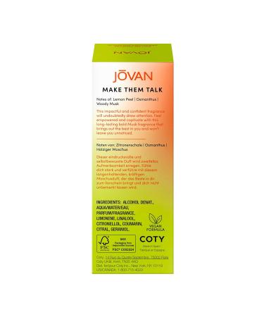 Jovan Make Them Talk Eau de Parfum 1.7 fl oz (Pack of 1) Notes of Osmanthus Musk and Lemon Unisex Fragrance Long Lasting Everyday Fragrance Travel Size Make Them Talk 1.7 Fl Oz (Pack of 1) - Buy Online on GoSupps.com