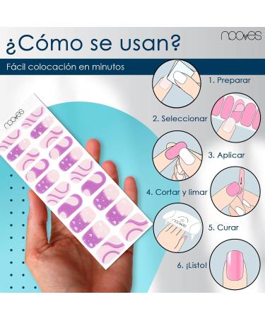 Nail Art Pre-Cured Gel Nail Sheets + Portable UV/LED Nail Drying Lamp 8w|Semi Cured Gel Nail Strips|Semi-Permanent Gel Nail Stickers|Gel Nail Stickers|Gel Nail Stickers Macaron - Buy Online on GoSupps.com