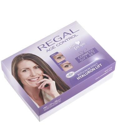 Regal Age Control Kit – Anti-Wrinkle Day Cream 50ml, Anti-Wrinkle Night Cream 50ml & Intense Eye & Lip Serum 15ml, Hyaluronic Lift Effect, Botulinum Effect, Face Care