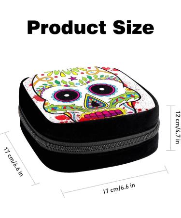 GIAPB Period Bag - Sanitary Napkin Holder & Makeup Pouch - Art Skull Color4263 - Buy Online on GoSupps.com