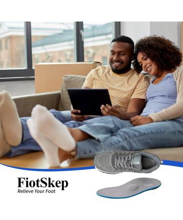 FiotSkep High Arch Metatarsal Pad Orthotics - Pain Relief Inserts for Morton's Neuroma, Plantar Fasciitis, Flat Feet - Men 6-6.5/Women 8-8.5 Gray - Buy Online on GoSupps.com