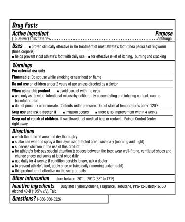 Tnactin Antifungals Deodorant Powder Spray 4.6 oz - Effective Antifungal Solution for Body Odor | International Shipping Available - Buy Online on GoSupps.com