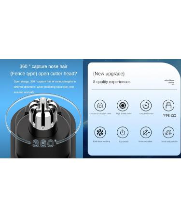 Rechargeable Nose Hair Trimmer for Men Long-Lasting Perfect for Nose Eyebrow & Ear Hair - Buy Online on GoSupps.com