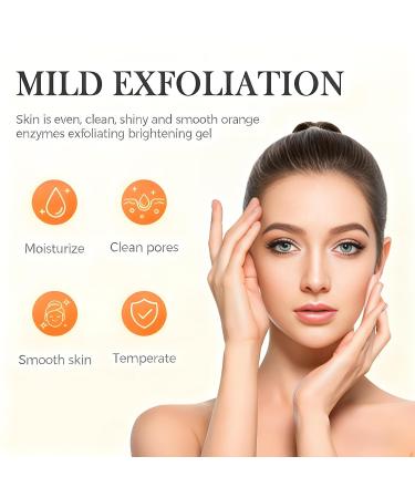 Orange Exfoliating Gel - Orange Enzyme Exfoliating Gel for Face & Body Deep Cleansing Peeling Scrub to Unclog Pores Remove Blackheads & Moisturize Skin Gentle Exfoliator for All Skin Types - Buy Online on GoSupps.com