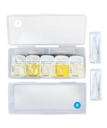 2 Pack Contact Lens Organizer Case Portable Storage Case for Disposable Contact Lenses for 30 Days Storage Box for All Brand Cosmetic Contact Lens with a Remover & a Tweezer
