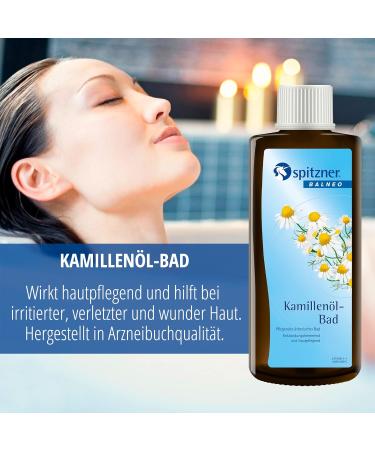 Spitzner Health Bath Chamomile Oil 190 ml - Nourishing Chamomile Bath Essence | Anti-Inflammatory & Health Benefits for International Shipping - Buy Online on GoSupps.com