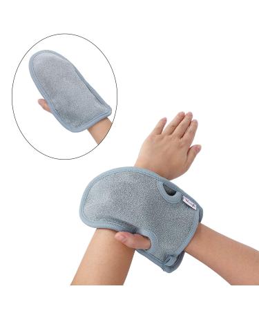 Peeling Glove Set | Bamboo Bathing Sponge & Body Scrubber | Hammam Sauna Loofah | 2-Piece Gray - Buy Online on GoSupps.com